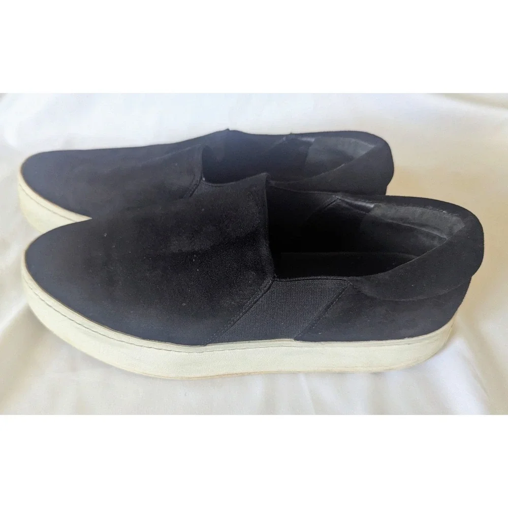 Vince Warren Slip-On Platform Sneaker Size US‎ 8.5M Black Suede